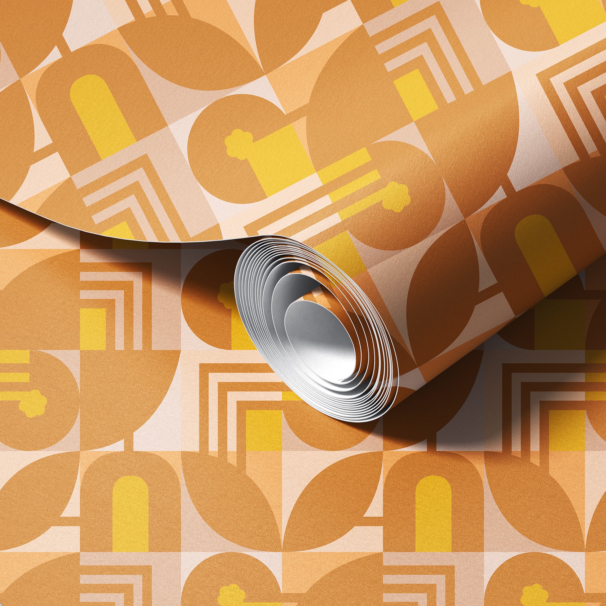 Abstraction peel and stick wallpaper room mockup